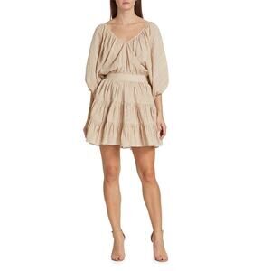 Ramy Brook Tan Beige Zander Mini Dress Size Medium